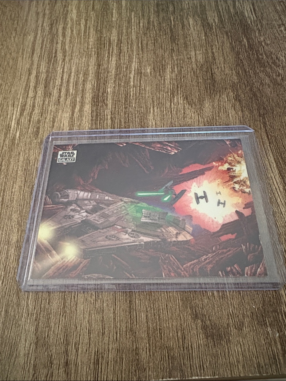 Star Wars Galaxy Collectible Card - The Falcon on Craig Space Battle